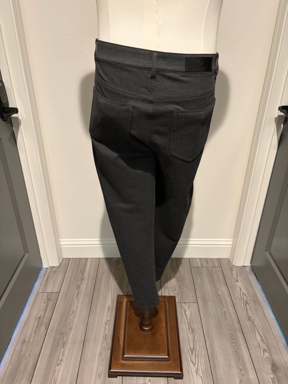 Au Noir Men's Charcoal Slim Fit Stretch Dress Pants 29W 29.5L - Picture 3 of 5